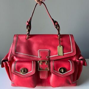 Coach Limited Edition 2006 Daphne Top Handle Satchel - Watermelon Leather